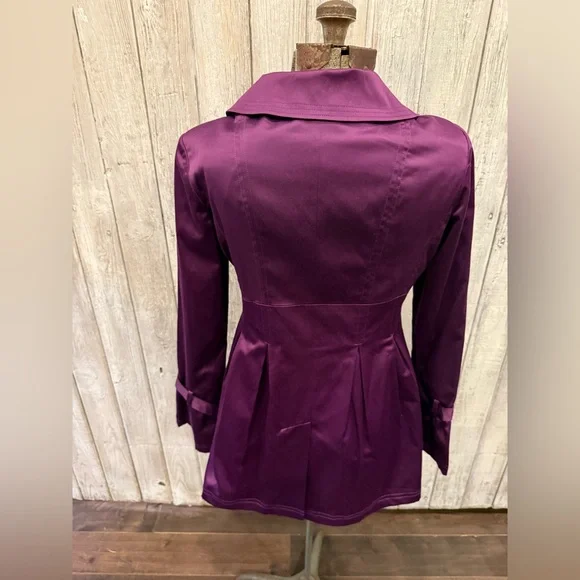 Sele’ Deep Purple Trench Coat - Picture 7 of 9